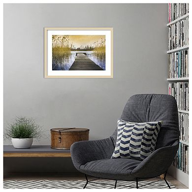 Marsh Jetty by Kim Curinga Wood Framed Wall Art Print