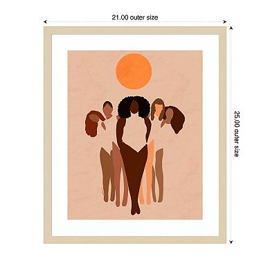 Women by Carelle N'guessan. Wood Framed Wall Art Print