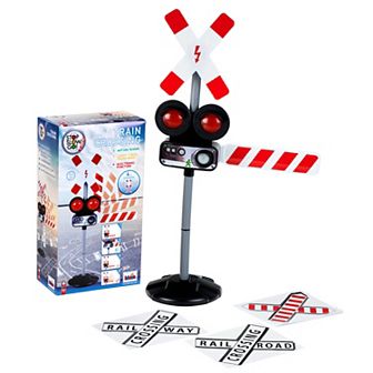 Theo Klein : Train Crossing 31.5 x 18 Motion Sensor Traffic Light Cycle