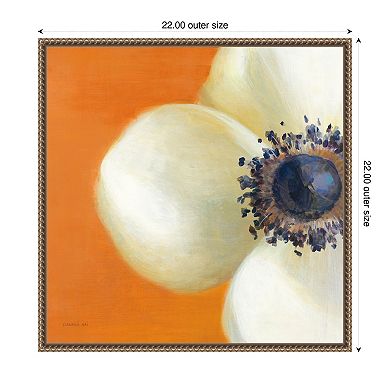 Contemporary Poppy by Danhui Nai Framed Canvas Wall Art Print