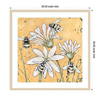 Busy As A Bee II by Jade Reynolds Wood Framed Wall Art Print