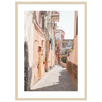 Procida Alleys by Henrike Schenk Wood Framed Wall Art Print