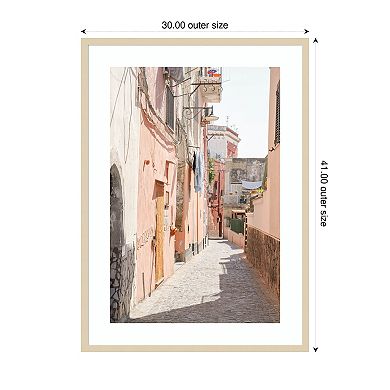 Procida Alleys by Henrike Schenk Wood Framed Wall Art Print