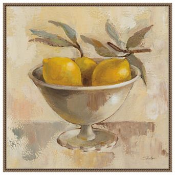 Fruits in Old Bowl I by Silvia Vassileva Framed Canvas Wall Art Print