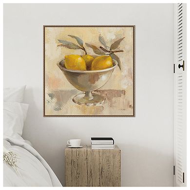 Fruits in Old Bowl I by Silvia Vassileva Framed Canvas Wall Art Print