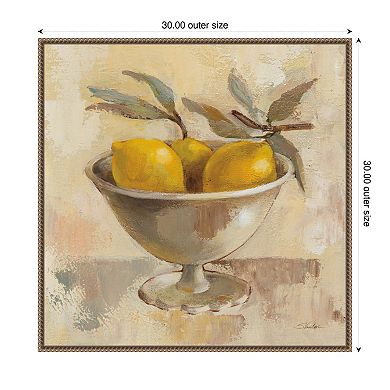 Fruits in Old Bowl I by Silvia Vassileva Framed Canvas Wall Art Print