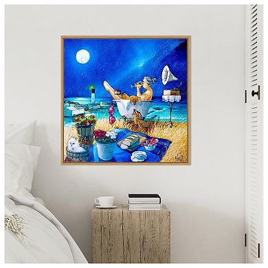 Just Perfect at Vlees Bay by Ronald West Framed Canvas Wall Art Print