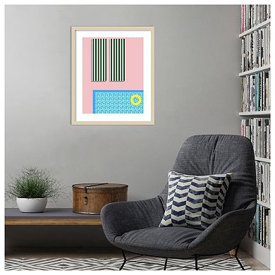 Poolside Fun II by Regina Moore Wood Framed Wall Art Print