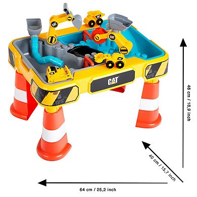Theo Klein CAT: Sand and Water Play Table, Kids Pretend Play Construction Toys