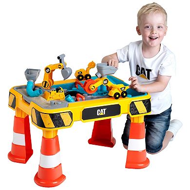 Theo Klein CAT: Sand and Water Play Table, Kids Pretend Play Construction Toys