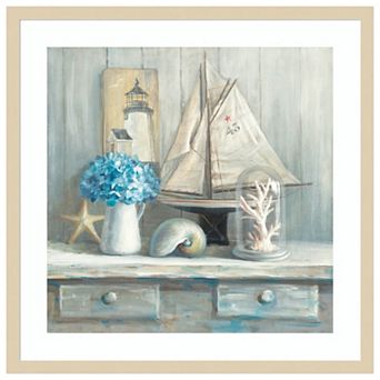 Summer House Square by Danhui Nai Wood Framed Wall Art Print