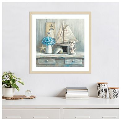 Summer House Square by Danhui Nai Wood Framed Wall Art Print