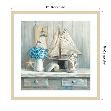 Summer House Square by Danhui Nai Wood Framed Wall Art Print