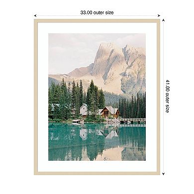 Lodge Reflection by Justine Milton Wood Framed Wall Art Print