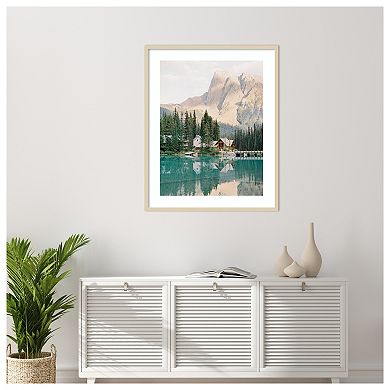 Lodge Reflection by Justine Milton Wood Framed Wall Art Print