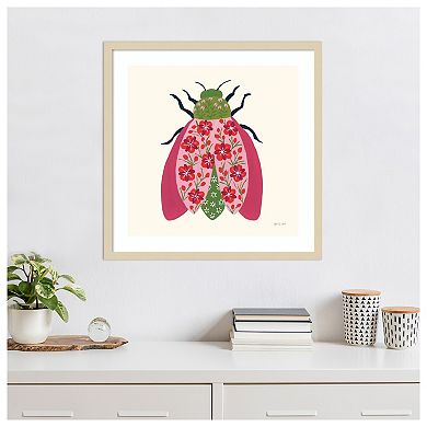 Blooming Beetle II by Yvette St. Amant Wood Framed Wall Art Print