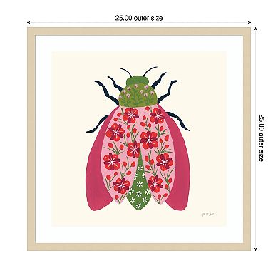 Blooming Beetle II by Yvette St. Amant Wood Framed Wall Art Print