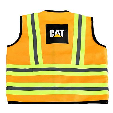 Theo Klein 5-Piece CAT Caterpillar Construction Worker Vest Pretend Play Outfit & Toy Accessories Set