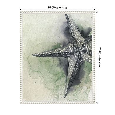 Found Starfish II by Grace Popp Framed Canvas Wall Art Print