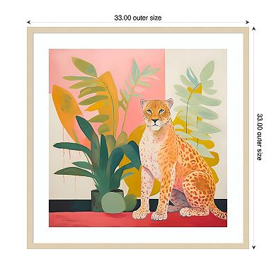 Pet Cheetah I by Walker Noble Wood Framed Wall Art Print