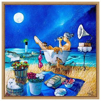 Just Perfect at Vlees Bay by Ronald West Framed Canvas Wall Art Print