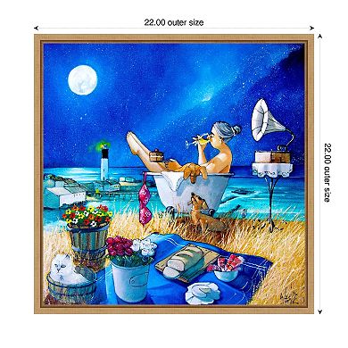 Just Perfect at Vlees Bay by Ronald West Framed Canvas Wall Art Print