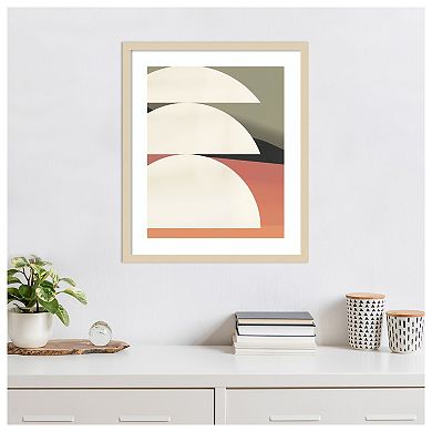 Wide Geometric by Little Dean Wood Framed Wall Art Print