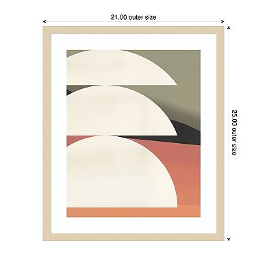Wide Geometric by Little Dean Wood Framed Wall Art Print