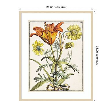 Dutch Florals V Wood Framed Wall Art Print