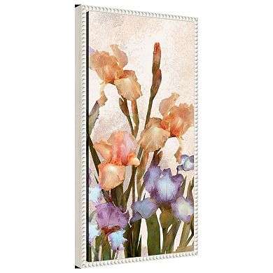 Irises Panel IV by Alonzo Saunders Framed Canvas Wall Art Print
