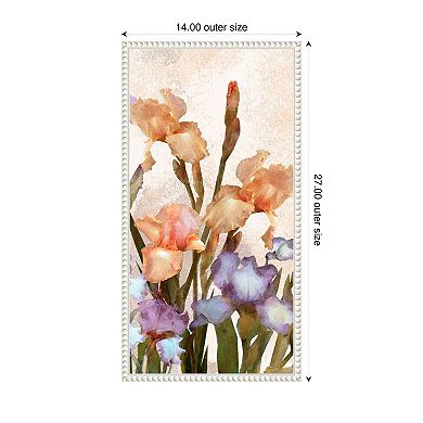 Irises Panel IV by Alonzo Saunders Framed Canvas Wall Art Print