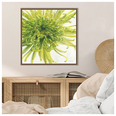 Contemporary Chrysanthemum by Danhui Nai Framed Canvas Wall Art Print