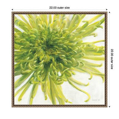 Contemporary Chrysanthemum by Danhui Nai Framed Canvas Wall Art Print