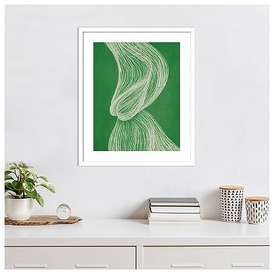 Emerald Motion II by Incado Wood Framed Wall Art Print