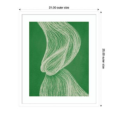 Emerald Motion II by Incado Wood Framed Wall Art Print