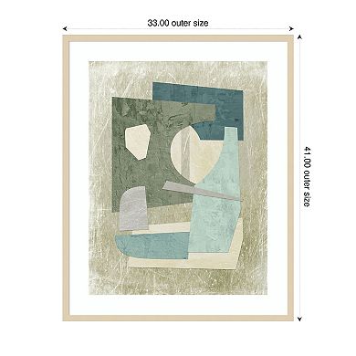 Mid Century Collage II by Suzanne Nicoll Wood Framed Wall Art Print