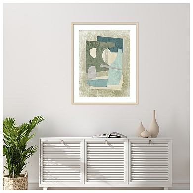 Mid Century Collage II by Suzanne Nicoll Wood Framed Wall Art Print