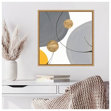 Golden Orbs III by Chris Paschke Framed Canvas Wall Art Print