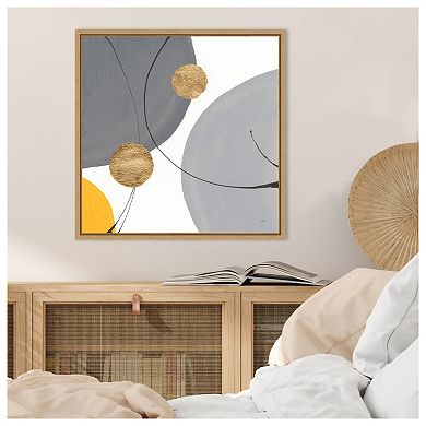 Golden Orbs III by Chris Paschke Framed Canvas Wall Art Print