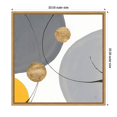 Golden Orbs III by Chris Paschke Framed Canvas Wall Art Print