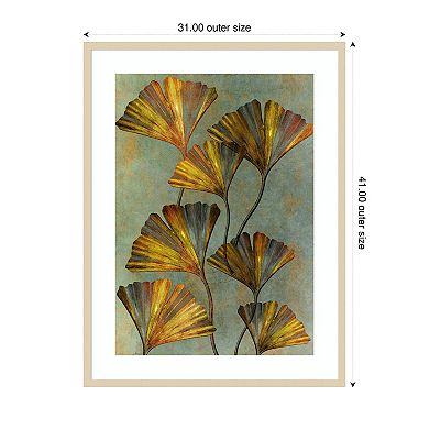 Ginko biloba 2 by Justyna Jaszke Wood Framed Wall Art Print