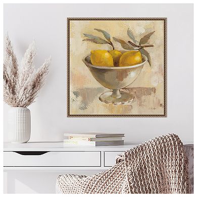 Fruits in Old Bowl I by Silvia Vassileva Framed Canvas Wall Art Print
