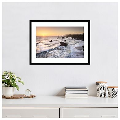 Sonoma Beach Sunset by Alan Majchrowicz Wood Framed Wall Art Print