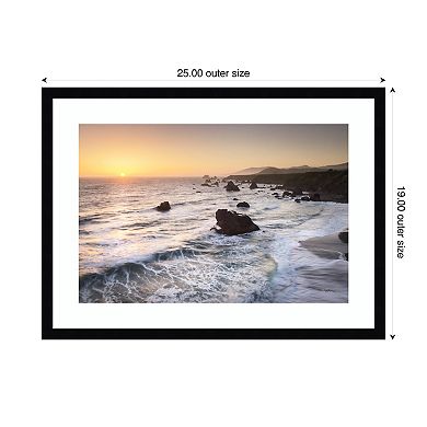 Sonoma Beach Sunset by Alan Majchrowicz Wood Framed Wall Art Print