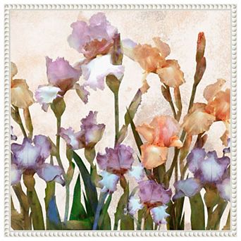 Irises Panel II by Alonzo Saunders Framed Canvas Wall Art Print