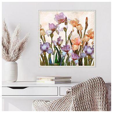 Irises Panel II by Alonzo Saunders Framed Canvas Wall Art Print