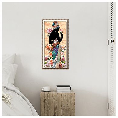 Cosmopolitan Woman II by Alonzo Saunders Framed Canvas Wall Art Print