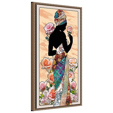 Cosmopolitan Woman II by Alonzo Saunders Framed Canvas Wall Art Print