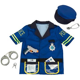 Theo Klein: PRO Children's Police Costume - Dress Up Outfit & Accessories 8 pc Set