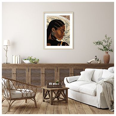 Expressions II by Alonzo Saunders Wood Framed Wall Art Print